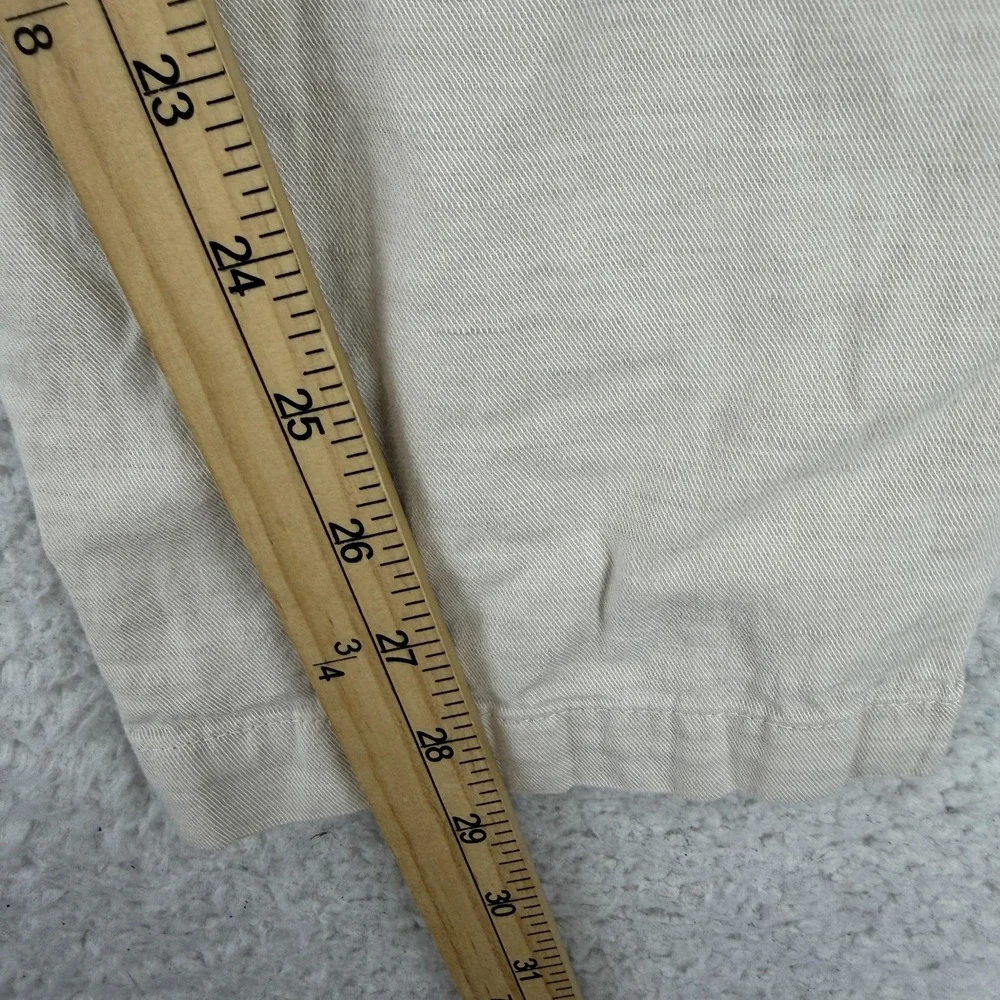 Uniqlo Pants Mens Small 28x28 Beige Regular Fit Linen Blend Jogger 321-463857
